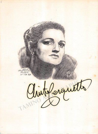 Opera Singers - Collection of 65 Signed Drawings