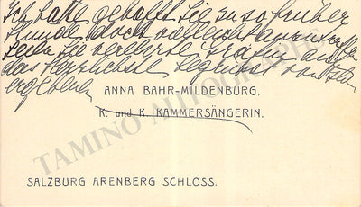 Bahr-Mildenburg, Anna