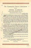 Kaskas, Anna - Signed Concert Program 1947