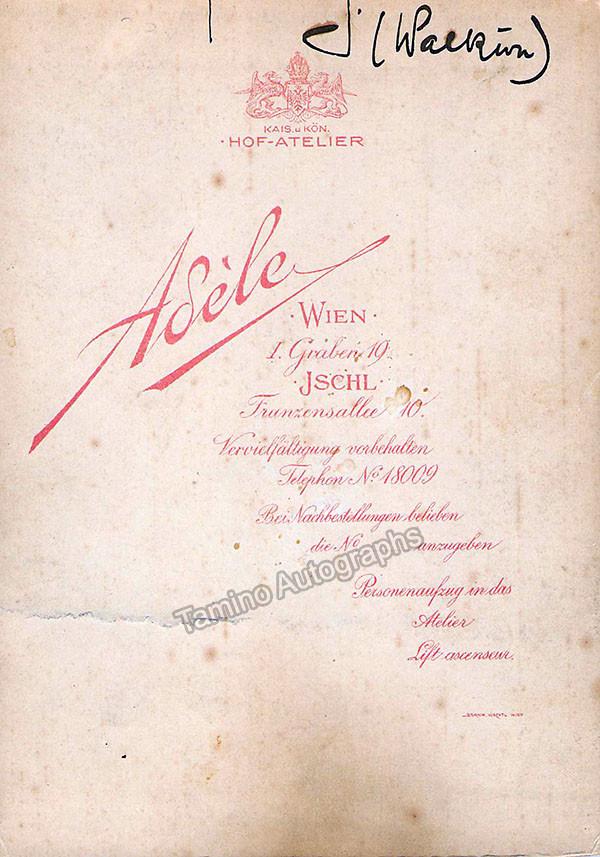 Von Mildenburg, Anna - Signed Cabinet Photo in The Walkure 1907 - Tamino