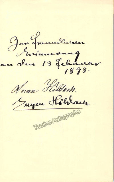 Hildach, Anna and Hildach, Eugen - Double Signed Album Page 1898
