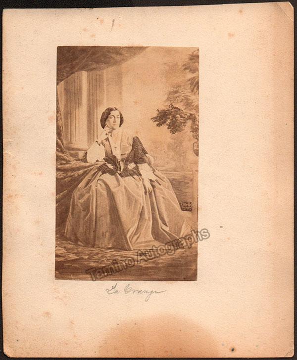 Lagrange, Anne Caroline de - CDV as herself