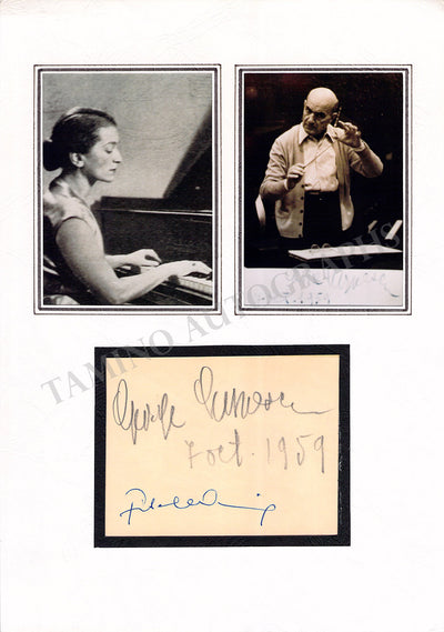 Fischer, Annie - Georgescu, George - Double Signed Album Page 1959