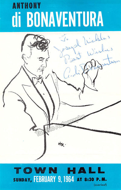 Di Bonaventura, Anthony - Signed Playbill 1964