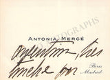 Merce, Antonia - Signed Business Card