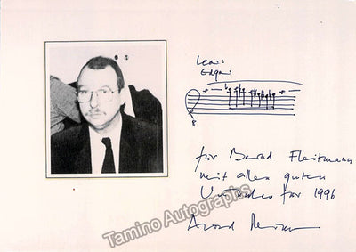 Reimann, Aribert - Autograph Music Quote Signed 1996