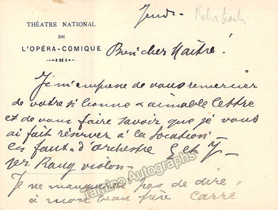 Rohrbach, Armand - 2 Autograph Notes Signed