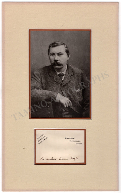 Conan Doyle, Arthur  - Signed Card & Photograph