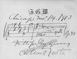 Foote, Arthur - Autograph Music Quote Signed 1913