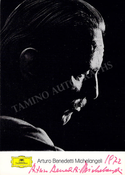 Benedetti Michelangeli, Arturo - Signed Photograph 1970