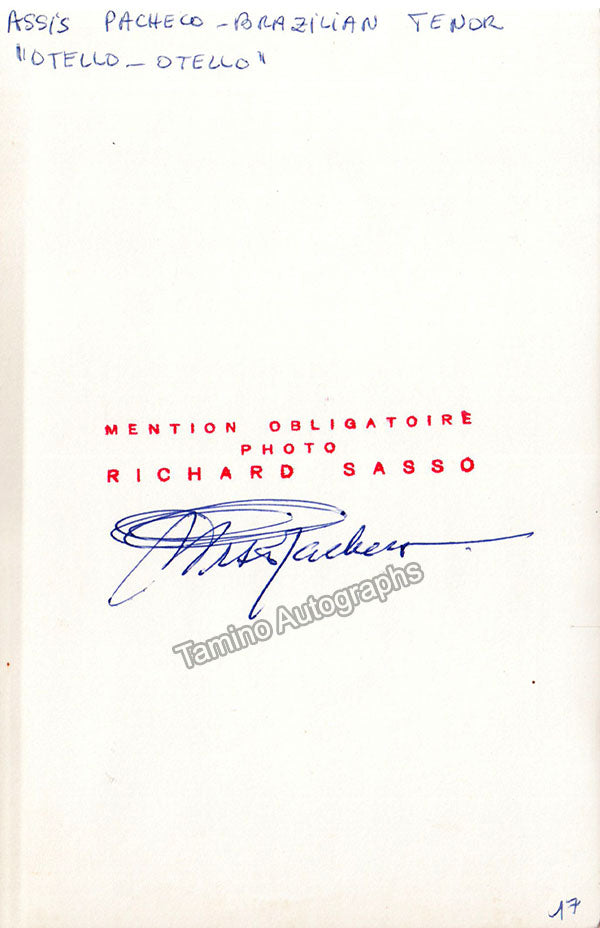 Autograf Pacepa Assis Pacheco Autographs (Various Options)