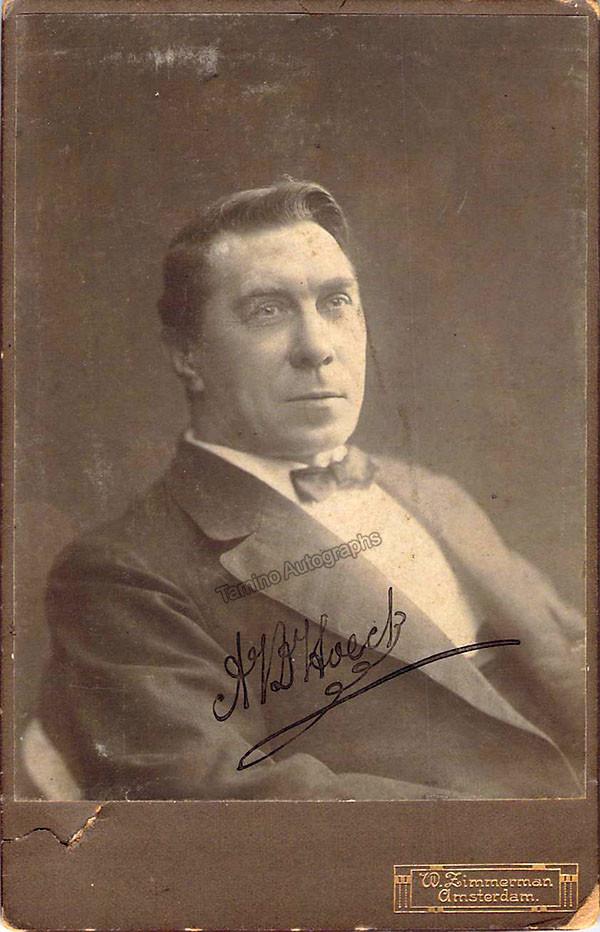 Van Den Hoek, August - Signed Cabinet Photo 1917 - Tamino
