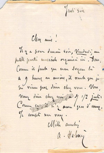 Holmes, Augusta - Autograph Note Signed