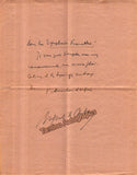 De Castro, Augusto - Autograph Letter Signed