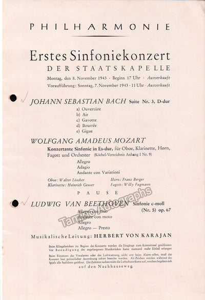 Karajan, Herbert von - Berlin Staatsoper 1943