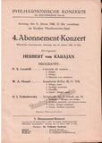 Karajan, Herbert von - Lot of 6 Wiener Philharmoniker Programs 1946-1949