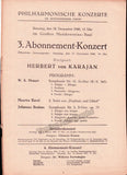 Karajan, Herbert von - Lot of 6 Wiener Philharmoniker Programs 1946-1949