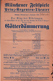 Krauss, Clemens - Programs Der Ring Cycle Munich 1926