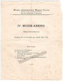 Singing Recital Programs Vienna 1898-1913 - Lot of 5