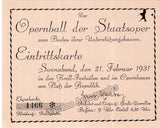 Vienna Opernball Program + Ticket Stub 1931