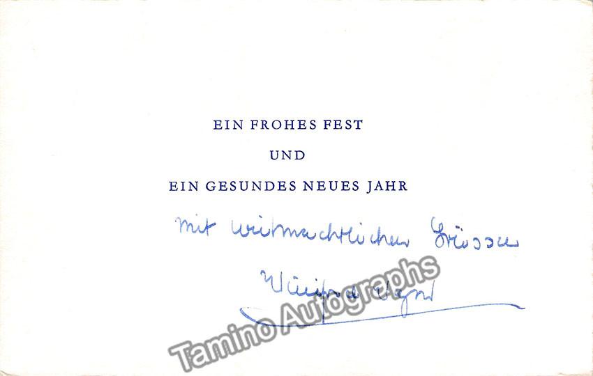 B1099 Wieland Wagner Mourning Ceremony 1966  Winifred Wagner card WM ac31b4e4 1291 4f24 91ac b4481d1af350