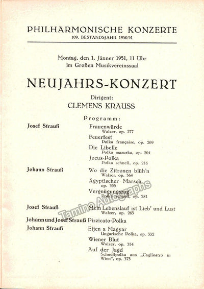 Krauss, Clemens - New Year´s Concert with Vienna Philharmonic 1949-1950-1951