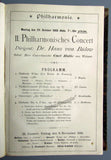 Von Bulow, Hans - Brahms, Johannes - Grieg, Edvard - 11 bound programs 1888-1889