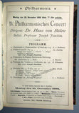 Von Bulow, Hans - Brahms, Johannes - Grieg, Edvard - 11 bound programs 1888-1889