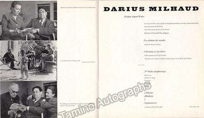 Milhaud, Darius - Concert Program Munich 1962