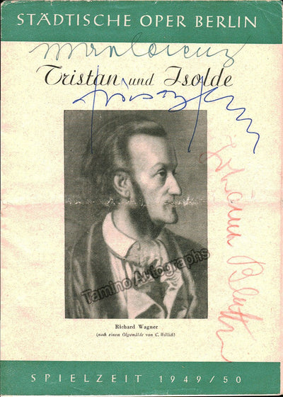 Fricsay, Ferenc - Lorenz, Max - Blatter, Johanna - Signed Program Berlin 1950