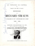 Horenstein, Jascha - Signed Program 1959