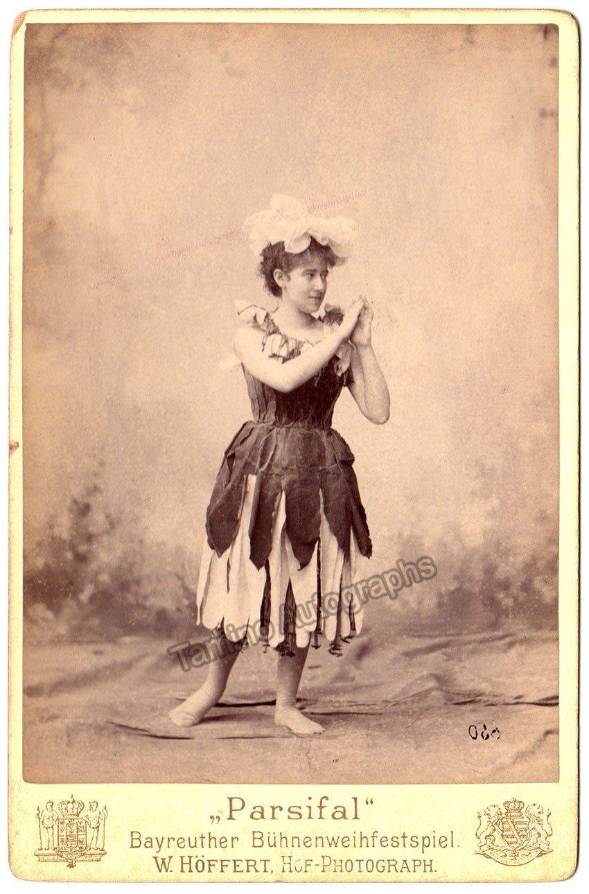 Flower Maiden from Parsifal - Cabinet photo 1892