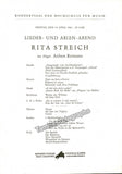 Streich, Rita - Signed Program Berlin 1961