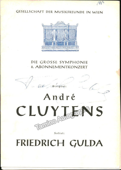 Gulda, Friedrich - Signed Program Vienna 1959