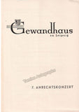 Kurz, Siegfried - Concert Program Leipzig 1963