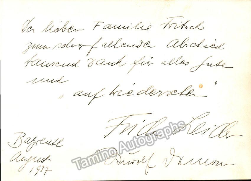 Leider, Frida - Lot of 4 Signed Album Pages