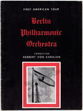 Karajan, Herbert von - Berlin Philharmonic Orchestra Concert Program, US Tour 1955