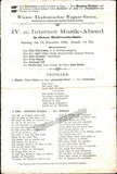 Wiener Akademischer Wagner-Verein - Program Lot 1895-1901