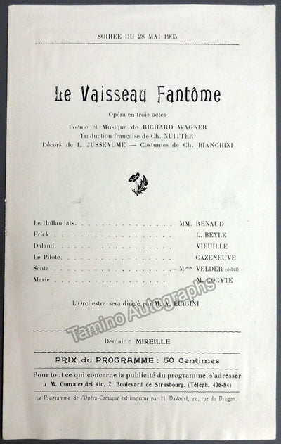 Der Fliegende Hollander - Paris Opera Program 1905