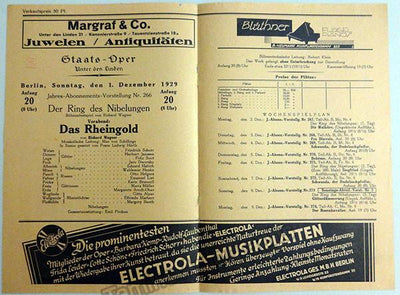 Der Ring des Nibelungen - Berlin Staatsoper 1929 - Max von Schillings