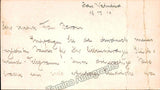 Wagner, Siegfried - Autograph Note Signed 1919