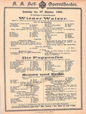 Vienna State Opera - Program Lot 1900