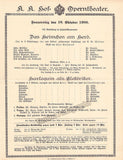 Vienna State Opera - Program Lot 1900
