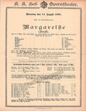 Vienna State Opera - Program Lot 1900