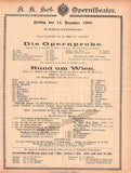 Vienna State Opera - Program Lot 1900