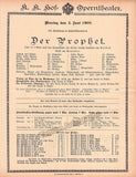 Vienna State Opera - Program Lot 1900