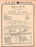 Vienna State Opera - Program Lot 1900