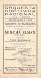 Elman, Mischa - Concert Program & Playbill - Lima, Peru 1939