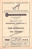 Haendel, Ida - Concert Program Tel Aviv 1952