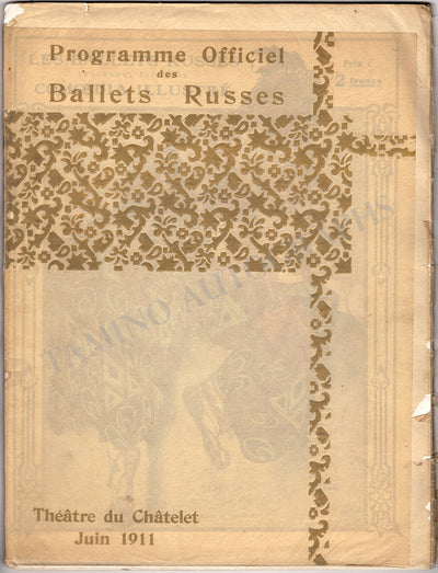 Ballet Russes Diaghilev - Program Paris 1911